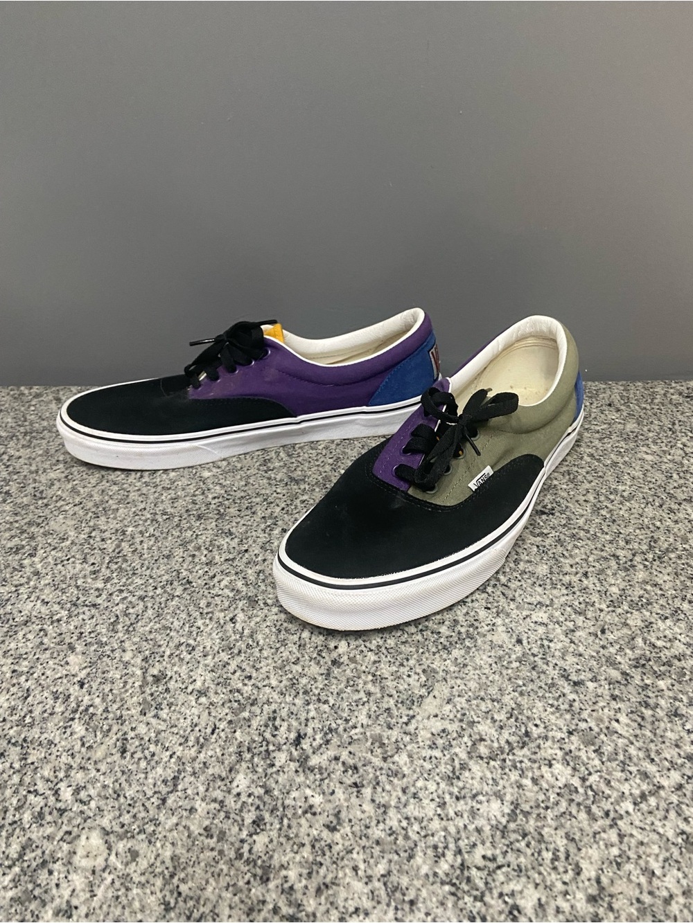 VANS Era Off The Wall Rally Shoes/Sneakers Canvas Green Blue Black Purple Men 12